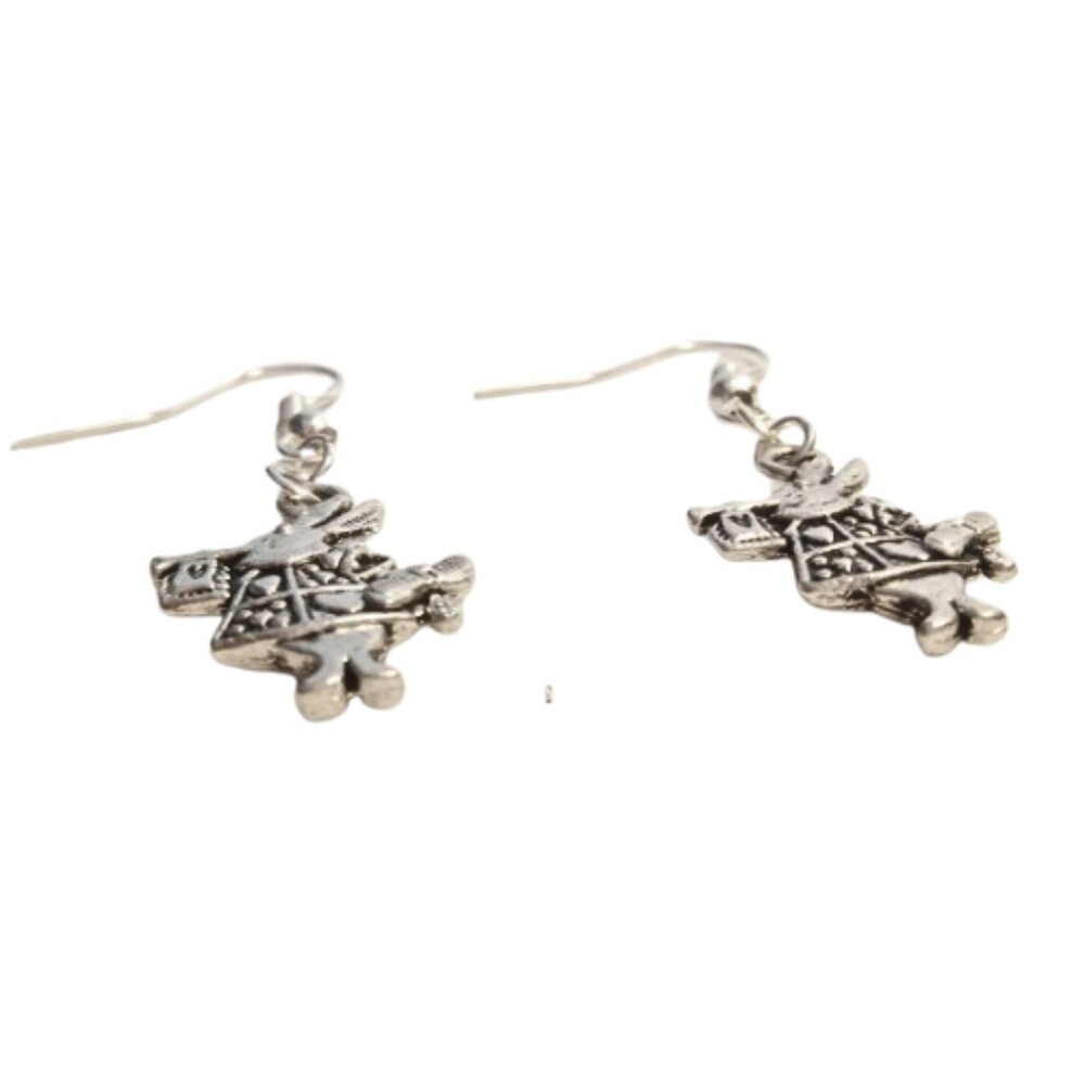 Alice In Wonderland Rabbit Earrings - Picture 2 of 5